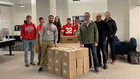 Telios Kansas City Harvester's Food Drive Team